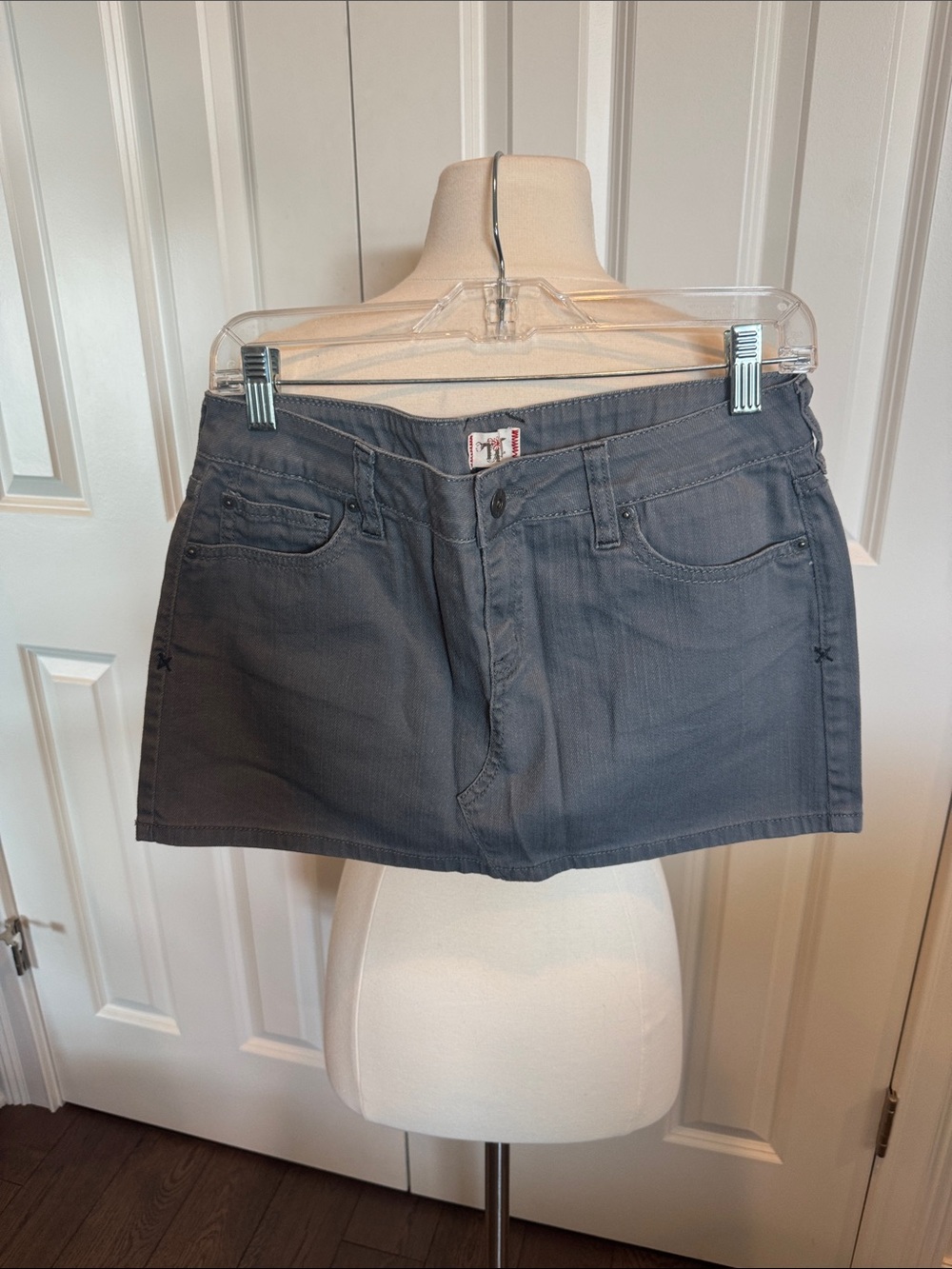 TILT Gray Denim Mini Skirt